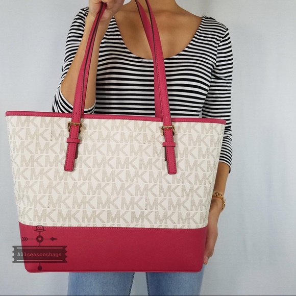 Michael Kors floral Jet set Carryall medium tote - Picture 4 of 8